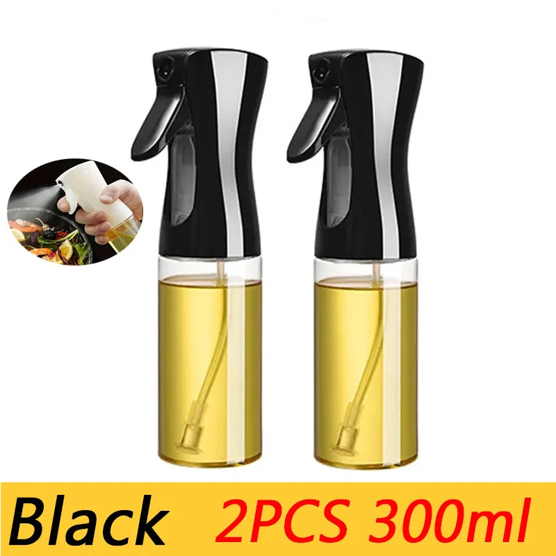 200/300/500mlOil Spray Plastic Household Kitchen Oil Spray Bottle Or Oil Brush Nebulizing Mist Filling Cooking Dual Use BBQ